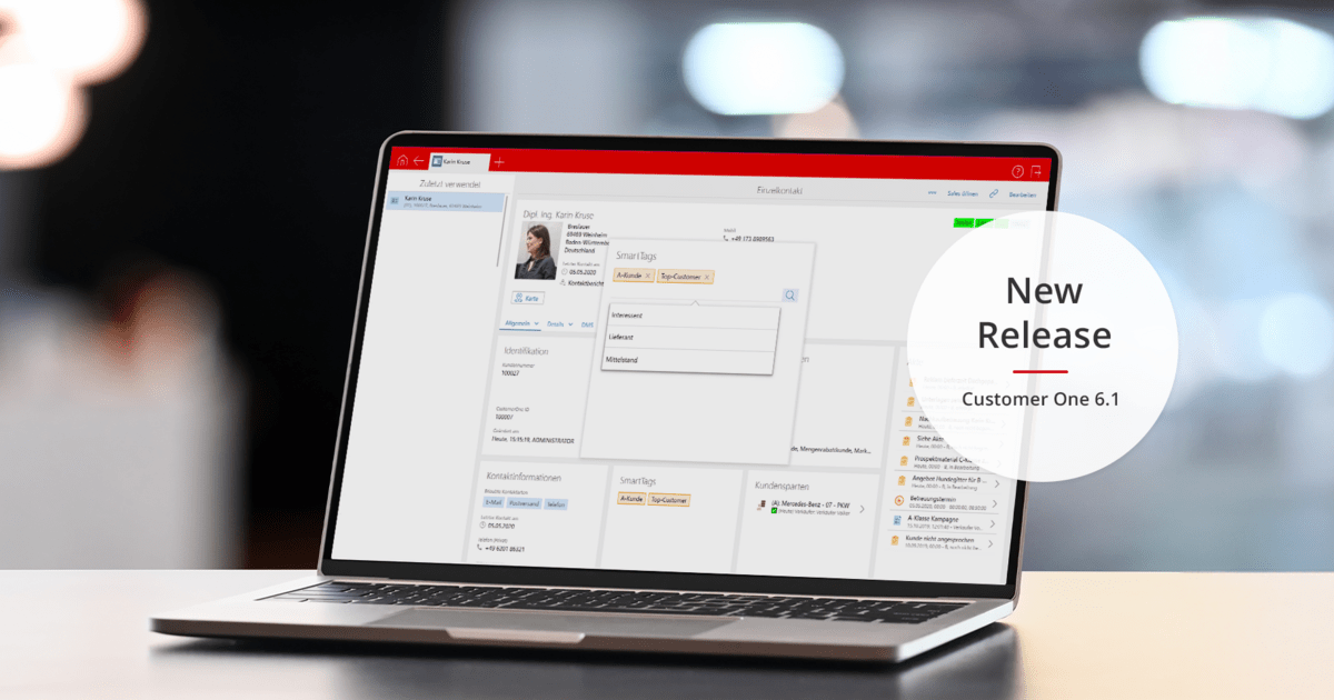 CustomerOne: Neue Version verfügbar | CAS Software AG