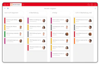CAS genesisWorld CRM im Projektmanagement Aufgaben Kanbanboard