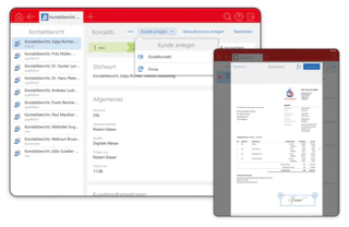 CAS genesisWorld CRM im Service und Support Service vor Ort Unterschreiben