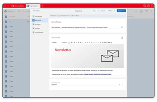 Screenshot von KanzleiCRM: Newsletter