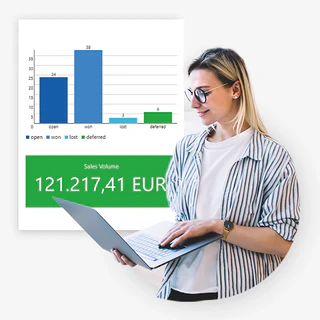 Woman working in marketing