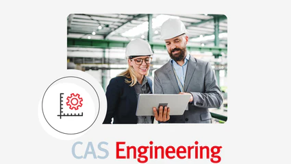 Zwei Personen nutzen CAS Engineering